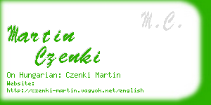 martin czenki business card